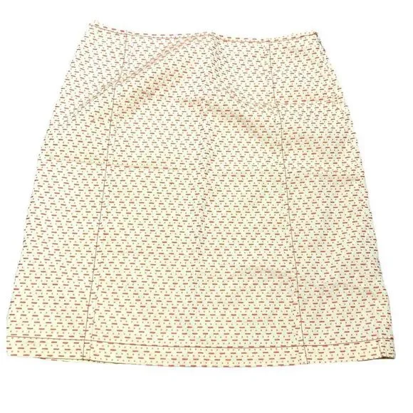 Weekend MaxMara Off-white and pink textured skirt size 10 - Picture 2 of 8